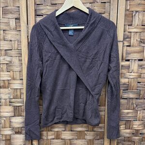 Chic Brown 100% Cashmere Wrap Cardigan